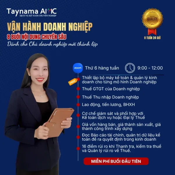Khóa Vận Hành Doanh Nghiệp của CÔNG TY TNHH KẾ TOÁN TƯ VẤN QUẢN LÝ TÂY NAM Á giúp Quý Chủ Doanh nghiệp dễ dàng vận hành doanh nghiệp đúng các quy định được cập nhật mới nhất