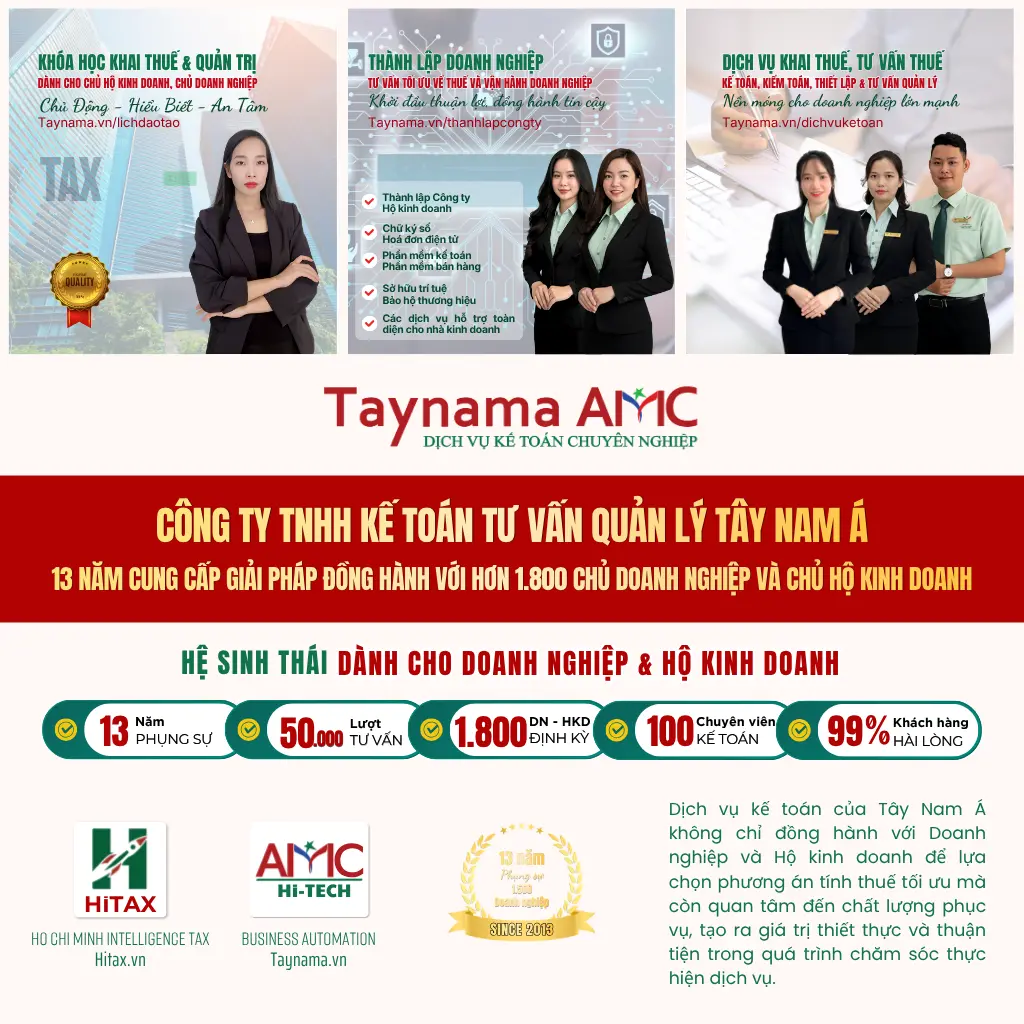 CÔNG TY TNHH TÂY NAM Á HITAX chuyên cung cấp giải pháp tư vấn thuế, kế toán trọn gói và quản trị doanh nghiệp tinh gọn.